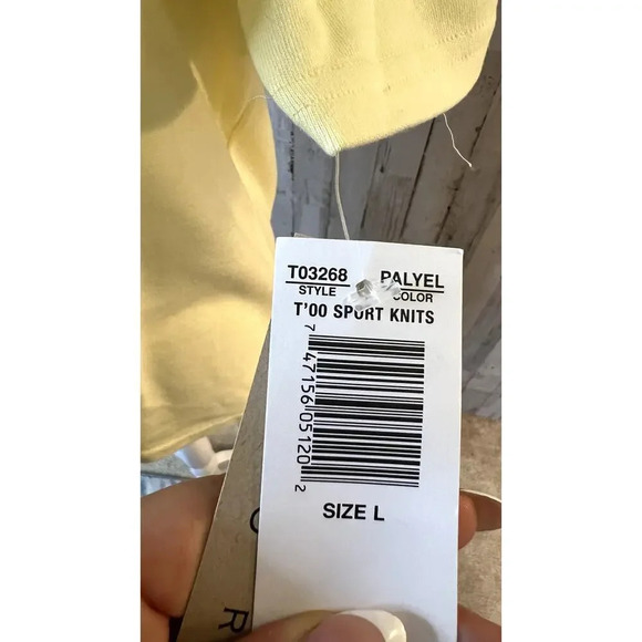 Vintage NWT Sag Harbor Sport Women's Large Yellow Short Sleeve Crew‎ Neck Top - Picture 5 of 8